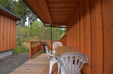 Ferienhaus 1, überdachte Terrasse